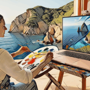 Tradizione e innovazione: la pittrice sarda tra paesaggi antichi e ispirazione digitale in un’opera NFT senza confini